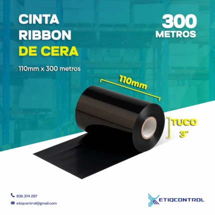 Cinta Ribbon de Cera 110 x 300 MTS