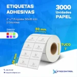 Etiquetas de papel 2x1 pulgadas 2C T1