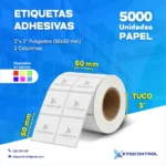 Etiquetas de papel 2X2 Pulgadas 2 Columnas T3
