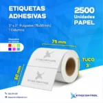 Etiquetas de papel 3x2 pulgadas 1C T3