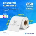 Etiquetas 4x6 pulgadas de papel 1C T1