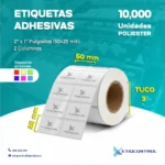 Etiquetas de Poliéster 2x1 Pulgadas 2 Columnas T3