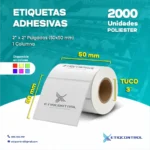 etiquetas de poliéster 2x2 pulgadas 1 Columna T3