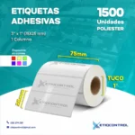 Etiquetas 3x1 Pulgadas de Poliéster 1C T1