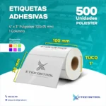etiquetas 4x3 Pulgadas de Poliéster 1 Columna T1