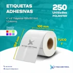 Etiquetas 4x6 Pulgadas de Poliéster 1 Columna T1