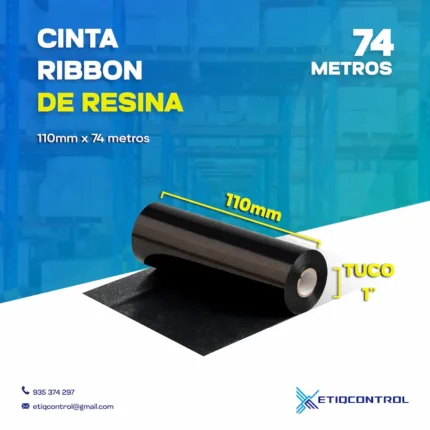 cinta ribbon de resina 110 x 74 mts