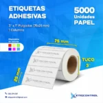 Etiquetas de papel 3X1 Pulgadas 1 Columna