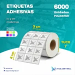 Etiquetas de poliéster 3X2 CM 3 Columnas T1
