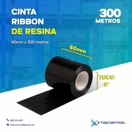 Cinta Ribbon de Resina 60 MM x 300 MTS