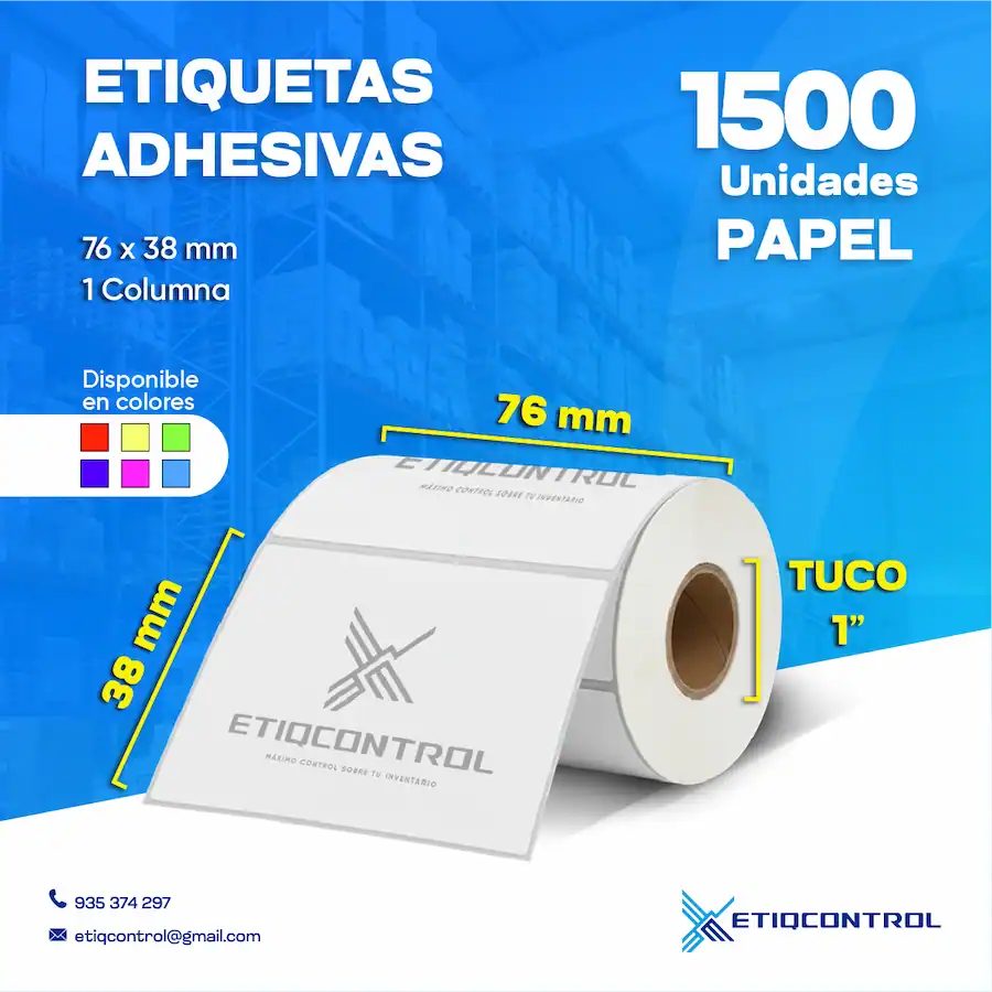 Etiquetas de Papel 76mm x 38mm Etiquetas de Papel 76mm x 38mm