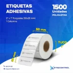 Etiquetas de Poliolefina 2x1 Pulgadas 1 Columna