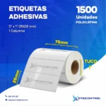 Etiquetas de Poliolefina 3x1 Pulgadas