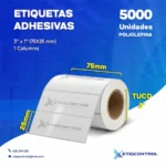 Etiquetas de Poliolefina 3x1 Pulgadas