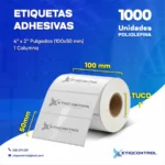 Etiquetas de poliolefina 4x2 pulgadas