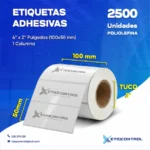 Etiquetas de poliolefina 4x2 pulgadas