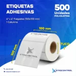Etiquetas de Poliolefina 4x4 Pulgadas