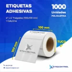 Etiquetas de Poliolefina 4x4 Pulgadas