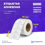 Etiquetas térmico directo 2x1 pulgadas 1 columna