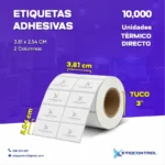 Etiquetas Térmico Directo 3.81 x 2.54 cm 2 Columnas