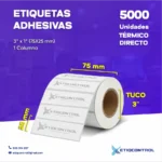 Etiquetas Térmico Directo 3x1 Pulgadas