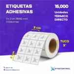 Etiquetas Térmico Directo 3x2 cm 3 Columnas