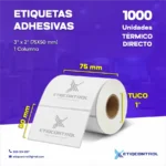 Etiquetas térmico directo 3x2 Pulgadas