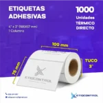 Etiquetas Térmico Directo 4x3 Pulgadas
