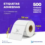 Etiquetas térmico directo 4x4 pulgadas