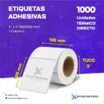 Etiquetas térmico directo 4x4 pulgadas