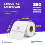 Etiquetas térmico directo 4x6 pulgadas