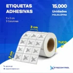 Etiquetas de Poliolefina 3x2 cm 3 Columnas